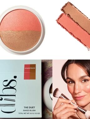 🌹Face Need🌹BNIB DIBS Beauty Fullsize STARSTRUCK Duet Baked Blush!$30Retail!